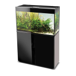 Аквариум AQUAEL GLOSSY CUBE SET 50 BLACK LT 2x10W LED, 135 л + тумба