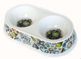 Миска For Friends двойная с рисунком 2*0,15л
