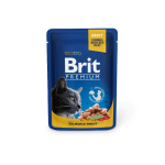 Brit Premium Cat для взрослых кошек с лососем и форелью, 85 г