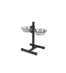 Кормушка регулируемая ЕСО чёрная, h40см, 2*1,0л, D20, металл