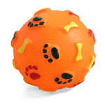 Игрушка Мяч с рисунком лапки/косточки с пищалкой  8 см