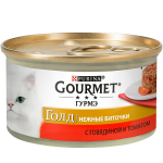 Gourmet Gold с говядиной и томатом, 85 гр