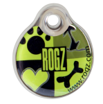 Кулон адресник пластиковый для собак ROGZ id-TAGZ  Lime Juice, 3,4см