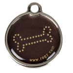 Кулон-адресник Rogz ID Tag  Bronze Bone, 2 см