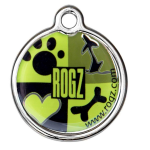 Кулон-адресник Rogz ID Tag  Lime Juice, 2 см