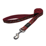 Поводок Rogz Jelly Lijn bones on red, 1,2 м