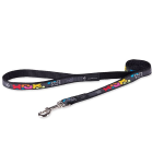 Поводок Rogz Beach Bum Lijn Multi Bone Black, 1,4 м
