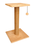 Cat House Когтеточка с полкой бежевая (джут), 70 см