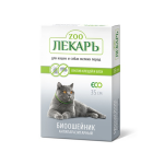 ЭКО ZOOЛЕКАРЬ БИОошейник для кошек и мелких собак зеленый, 35 см