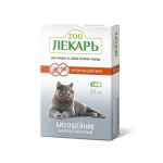 ЭКО ZOOЛЕКАРЬ БИОошейник для кошек и мелких собак красный, 35 см