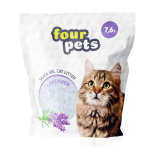 FOUR PETS наполнитель силикагелевый с ароматом лаванды, 7,6 л