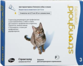 Zoetis Стронгхолд 6% для кошек и собак весом 2,6 - 7,5 кг (1 пипетка - 0,75 мл/45 мг)