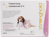 Zoetis Стронгхолд 6% для собак и кошек весом менее 2,5 кг (3 пипетки - 0,25 мл/15 мг)