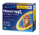 Фронтлайн НексгарД Спектра для собак 3,5-7,5 кг, 3 табл