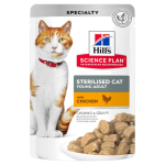 Hill's Science Plan Sterilised Cat Young Adult с курицей (соус), 85 гр