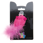 Игрушка  для кошек COMFY MINI мышь розовая вязанная