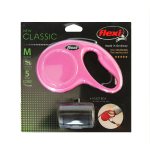Комплект Рулетка Flexi New Classic розовая M, трос 5 м + Multi Box
