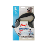Рулетка Flexi Standard Soft серая L, лента 5 м
