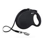 Рулетка Flexi Standard Compact черная M, лента 5 м
