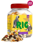 RIO Фруктово-ореховая смесь. Лакомство для средних и крупных попугаев, 160 г