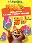 Пища котов с курочкой (соус), 85гр*26 шт