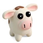 Игрушка для собак из латекса Буренка, 10 см