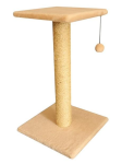 Cat House Когтеточка с полкой бежевая (сизаль), 70 см