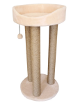 Cat House Игровой комплекс Тринога с лежанкой бежевый (джут), 85 см
