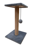 Cat House Когтеточка с полкой серая (джут), 70 см