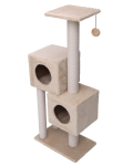 Cat House Игровой комплекс Двойной домик бежевый (хлопок), 127 см