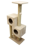 Cat House Игровой комплекс Двойной домик бежевый (сизаль), 127 см