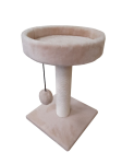 Cat House Когтеточка лежанка круглая бежевая (хлопок), 55 см
