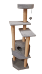 Cat House Игровой комплекс Торнадо серый (джут), 180 см