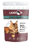 Landor Senior cat (телятина и лосось), 85 гр