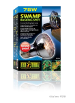 Exo Terra Swamp Basking Spot Лампа для водяных черепах, 75 Вт