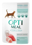 Optimeal для стерилизованных кошек с индейкой и куриным филе в соусе, 12 х 85 гр