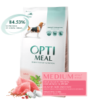 Optimeal для взрослых собак средних пород (индейка), 4 кг