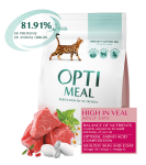 Optimeal для взрослых кошек (телятина), 4 кг