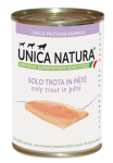 Unica Natura Паштет из форели для собак, 400 гр