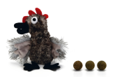 Beeztees Игрушка плюшевая Индейка с кошачьей мятой, 12,5 см