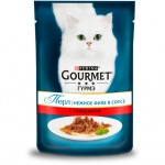 Gourmet Perle с говядиной в соусе, 75 гр*24 шт
