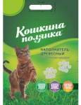 Наполнитель для туалета древесный впитывающий Кошкина Полянка, 12л