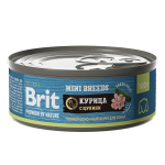 Brit Premium by Nature консервы для взрослых собак мелких пород (курица и цукини), 100г