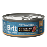 Brit Premium by Nature консервы для щенков всех пород (телятина, морковь), 100 г