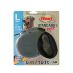 Рулетка Flexi Standard Soft серая L, трос 5 м