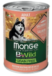 Monge Bwild Grain Free All Breeds Adult (лосось, тыква, цукини), 400 гр