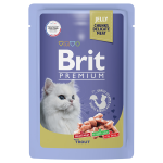Brit Premium Пауч для взрослых кошек (ягненок в желе), 85г