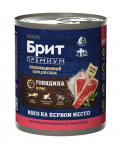 Brit Premium By Nature консервы для взрослых собак всех пород (говядина и рис), 850 гр
