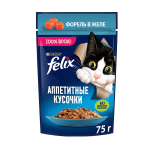 Felix Аппетитные кусочки (форель в желе), 75 гр