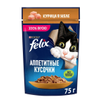 Felix Аппетитные кусочки (курица в желе), 75 гр